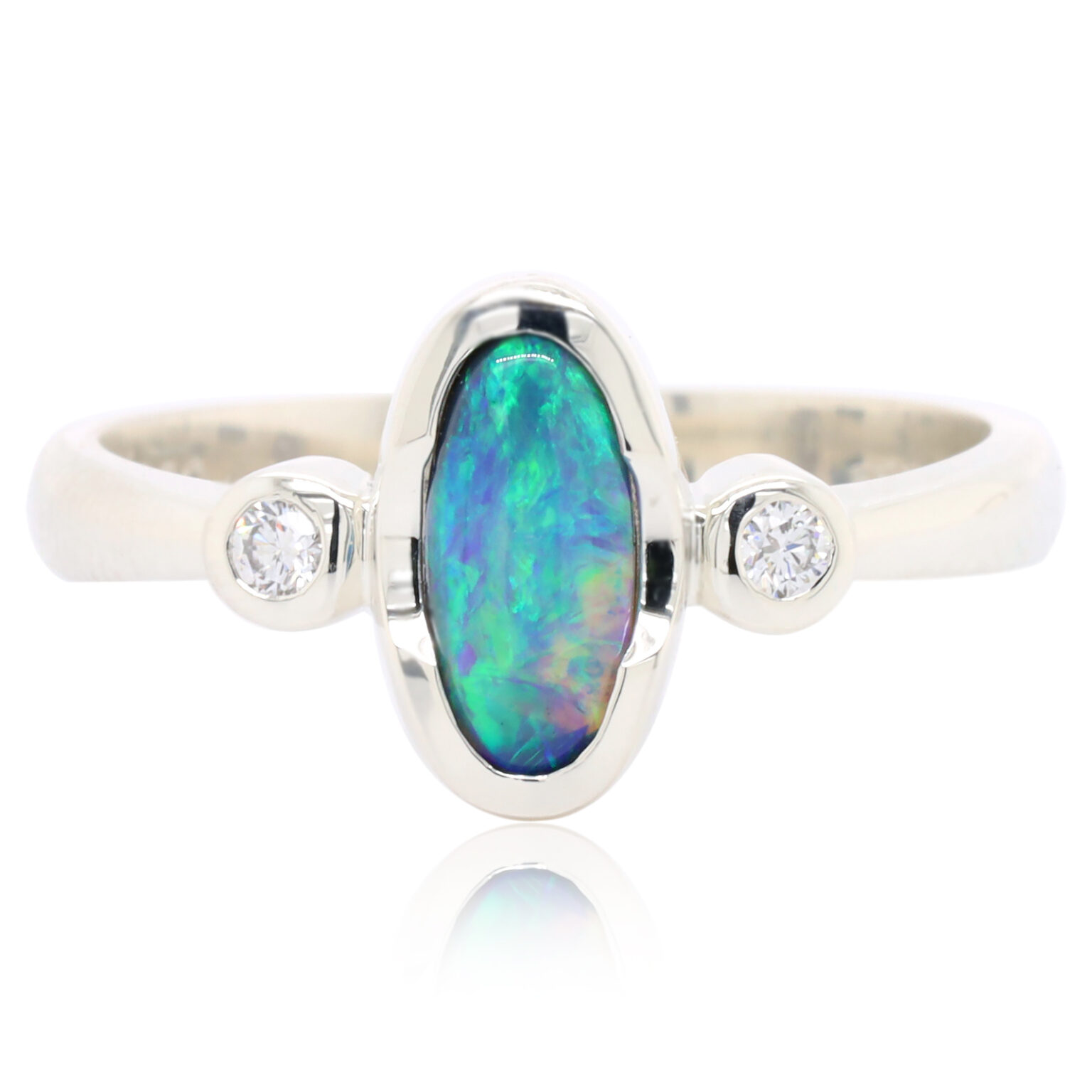 Solid Black Opal Ring | Opals Down Under