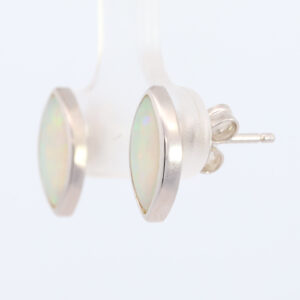 Sterling Silver Blue Green Yellow Orange Solid Australian Crystal Opal Earrings