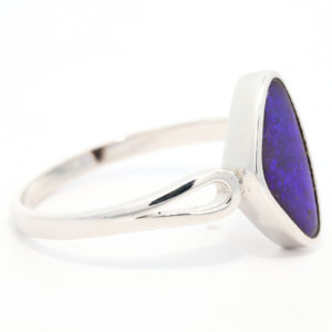 Sterling Silver Blue Purple Solid Australian Boulder Ring