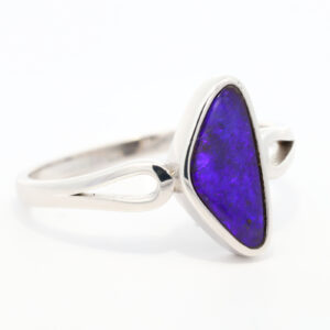 Sterling Silver Blue Purple Solid Australian Boulder Ring