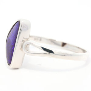 Sterling Silver Blue Purple Solid Australian Boulder Ring