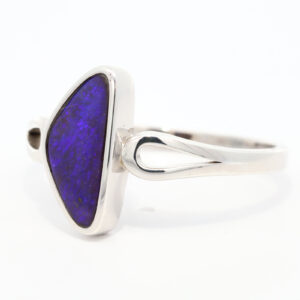 Sterling Silver Blue Purple Solid Australian Boulder Ring