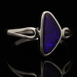 Sterling Silver Blue Purple Solid Australian Boulder Ring