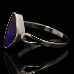 Sterling Silver Blue Purple Solid Australian Boulder Ring