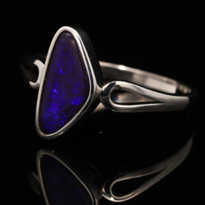 Sterling Silver Blue Purple Solid Australian Boulder Ring