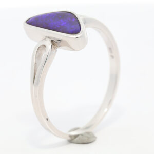 Sterling Silver Blue Purple Solid Australian Boulder Ring