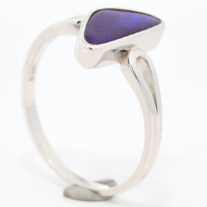 Sterling Silver Blue Purple Solid Australian Boulder Ring