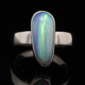 Sterling Silver Blue Green Yellow Pink Purple Solid Australian Boulder Opal Ring