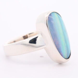 Sterling Silver Blue Green Yellow Pink Purple Solid Australian Boulder Opal Ring