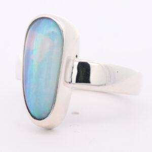 Sterling Silver Blue Green Yellow Pink Purple Solid Australian Boulder Opal Ring