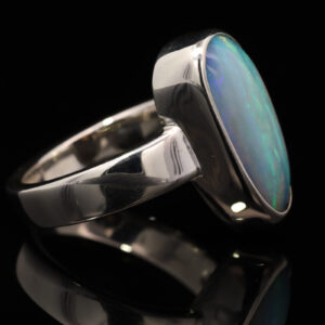 Sterling Silver Blue Green Yellow Pink Purple Solid Australian Boulder Opal Ring