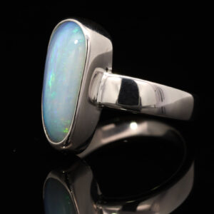 Sterling Silver Blue Green Yellow Pink Purple Solid Australian Boulder Opal Ring