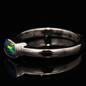 Sterling Silver Blue Green Yellow Orange Boulder Ring