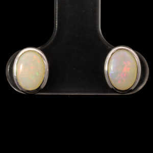 Sterling Silver Blue Green Yellow Orange Pink Crystal Opal Earrings