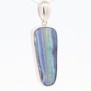 Sterling Silver Blue Green Yellow Orange Pink Boulder Opal Pendant