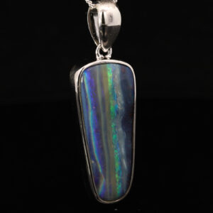 Sterling Silver Blue Green Yellow Orange Pink Boulder Opal Pendant