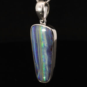 Sterling Silver Blue Green Yellow Orange Pink Boulder Opal Pendant