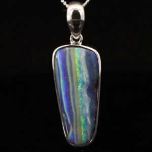 Sterling Silver Blue Green Yellow Orange Pink Boulder Opal Pendant