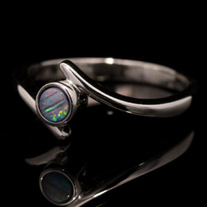 Sterling Silver Blue Green yellow Orange Pink Boulder Opal Ring