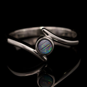 Sterling Silver Blue Green yellow Orange Pink Boulder Opal Ring