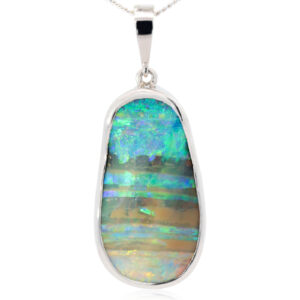 Sterling Silver Boulder Opal Pendant