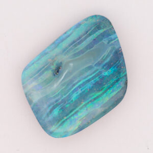 Gorgeous variations of blue and green flowing across this unset Boulder Opal. Small ironstone inclusion in the face.