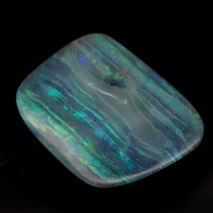 Gorgeous variations of blue and green flowing across this unset Boulder Opal. Small ironstone inclusion in the face.