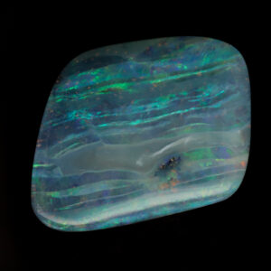 Gorgeous variations of blue and green flowing across this unset Boulder Opal. Small ironstone inclusion in the face.